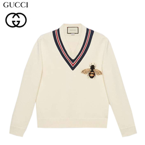 GUCCI-452796 4033 구찌 네이비 울 벌 모양 아플리케 스웨터(남여공용)