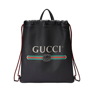 [스페셜오더]GUCCI-494053 8821 구찌 화이트 가죽 구찌 로고 드로우스트링 백팩