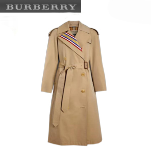 [스페셜오더]BURBERRY-80018801 버버리 스트라이프 리본 개버딘 오버사이즈 트렌치코트