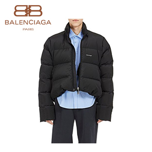 BALENCIAGA-485738 발렌시아가 블랙 C컬 덕다운 패딩 남성용