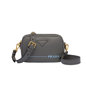 [스페셜오더]PRADA-1BH093 프라다 블랙 송아지 가죽 실크스크린 로고 숄더백