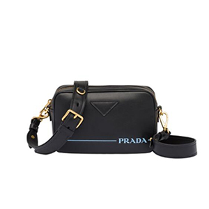 [스페셜오더]PRADA-1BH093 프라다 블랙 송아지 가죽 실크스크린 로고 숄더백