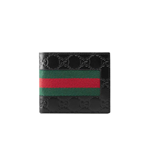 GUCCI-408827 1060 구찌 web 디테일 블랙가죽  2단 지갑