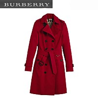 [스페셜오더]BURBERRY-39970301 버버리 샌드링엄 레드 미드 렝스 헤리티지 트렌치코트 여성용