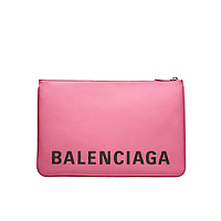 [스페셜오더]BALENCIAGA-482389 발렌시아가 블랙 그레인드 송아지 가죽 빌 파우치 M