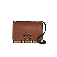 [스페셜오더]BURBERRY-40764471 버버리 블랙 염소 가죽 미디엄 D링 백