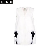 [스페셜오더]FENDI-FF8523 펜디 블랙 울 폭스 퍼 장식 베스트