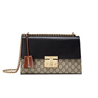 [스페셜오더]GUCCI-409486 9784 구찌 페드락 미디엄 GG 수프림 캔버스 레드/핑크가죽 숄더백