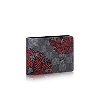 LOUIS VUITTON-M11708 루이비통 블랙 브러시드 모노그램 슬렌더 월릿