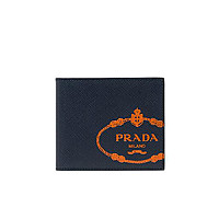 [스페셜오더]PRADA-2MO513 프라다 블랙 사피아노 가죽 포터 로고 반지갑