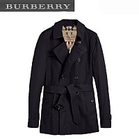 [스페셜오더]BURBERRY-39110481버버리 샌드링엄 쇼트 헤리티지 블랙 트렌치코트 남성용