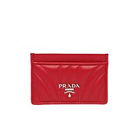 [스페셜오더]PRADA-1MC208 프라다 송아지 가죽 메탈 레터링 로고 블랙 카드 지갑