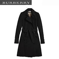 [스페셜오더]BURBERRY-39004591 버버리 켄징턴 블랙 미드 렝스 헤리티지 트렌치코트 여성용