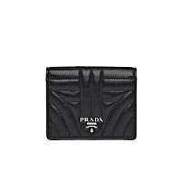 [스페셜오더]PRADA-1MV204 프라다 송아지 가죽 메탈 레터링 로고 베이지 반지갑