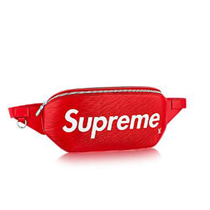 LOUIS VUITTON-루이비통 X Supreme 슈프림 콜라보 에삐 레더 레드 BUMBAG 힙색