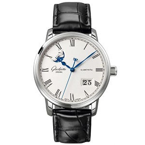 [스페셜오더]Glashutte Original-글라슈테 오리지널 세네터 엑설런스 파노라마 데이트 문페이즈 스틸 블루 남성시계 40mm