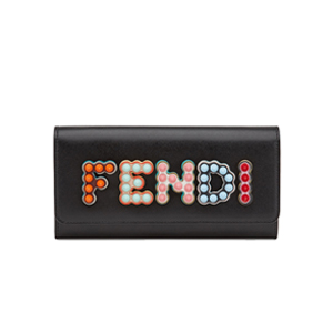 [스페셜오더]FENDI-8M0365 팬디 멀티 컬러 스터드 장식 블랙 체인 지갑