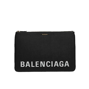 [스페셜오더]BALENCIAGA-482389 발렌시아가 블랙 그레인드 송아지 가죽 빌 파우치 M